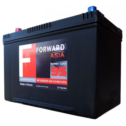 Аккумулятор FORWARD Asia MF  (105D31L) 95 (о.п.) ниж.креп. [д305ш173в225/800]   [D31]