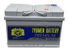 Аккумулятор Тюмень TYUMEN Battery PREMIUM  6СТ -  77Ач L+ (п.п) [д278ш175в190/640]