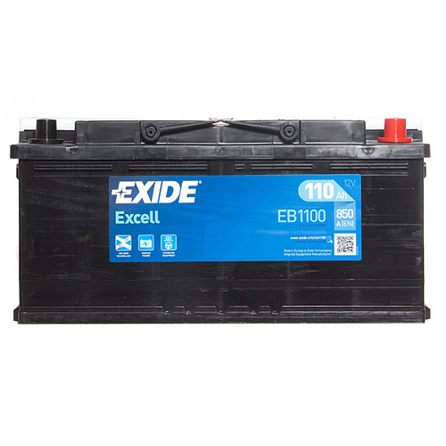 /Аккумуляторная батарея EXIDE Excell 110 а/ч Обратная R+ EN 850A  393x175x190