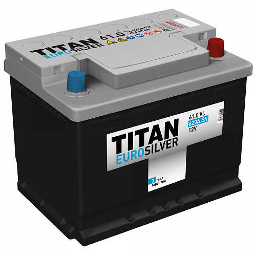 Аккумулятор Титан Euro Silver 6CT-61 (o.п.) [д242ш175в190/620]